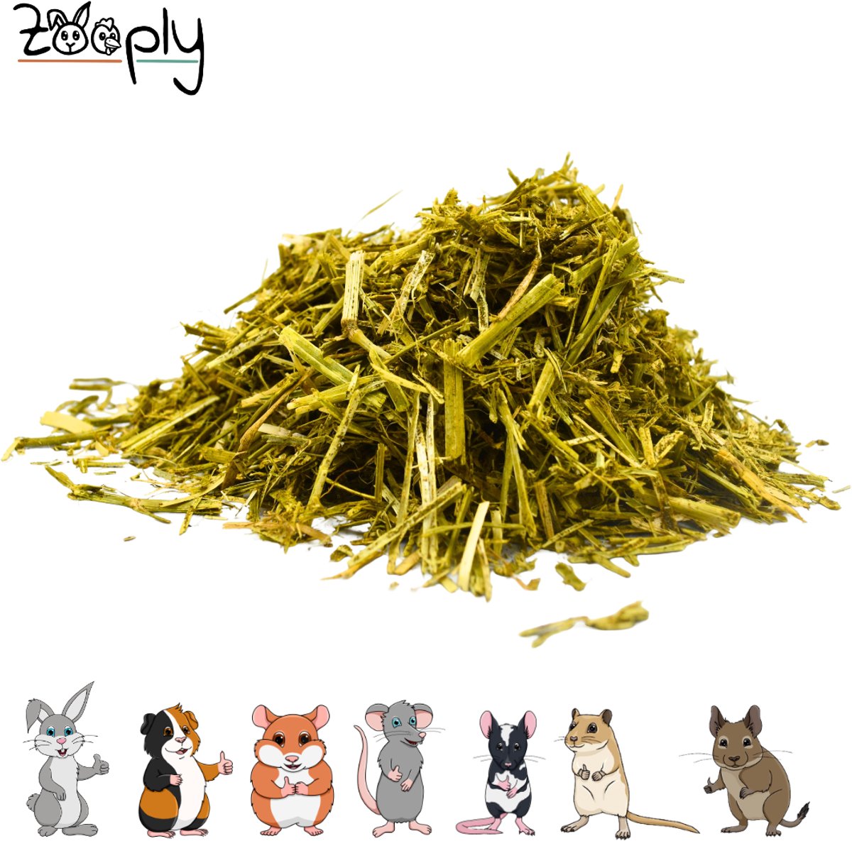 Zooply Luzerne - Kruiden & Snacks - 100% natuurlijk - Voor konijnen & cavia's - 600 gram