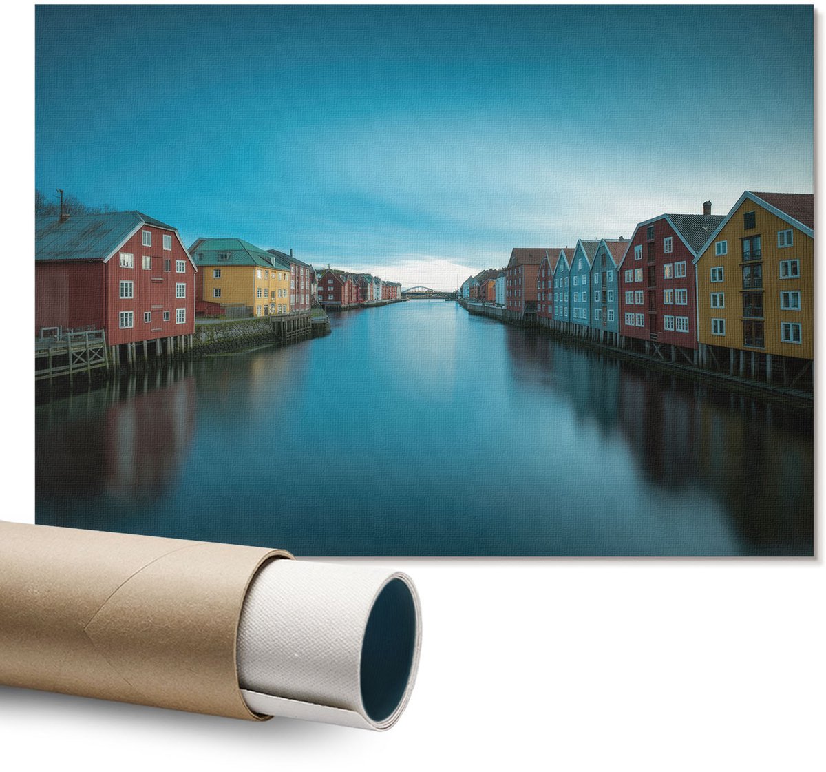 Coloray Polycanvas Poster - Moderne Vechter, Fotografie - A1 - Grijs Motief - Rechthoek - Kunstposter - Slaapkamer - Modern