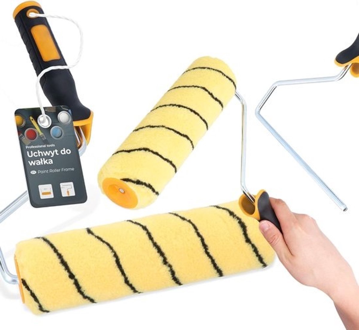 Verfroller Set - Lakroller Beugel - Muur Schilderen - Hoge Absorptie - 25 cm