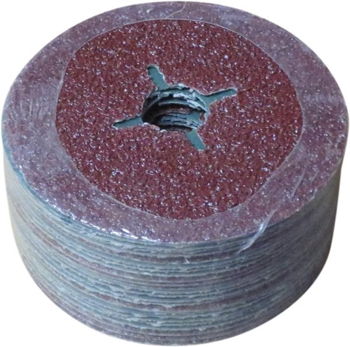 Fiberschijven - Slijpschijven fiberschijven - Metaal houtbewerking - 222 mm boring kruisgat - Ø 115 mm 50 stuks - Bruin