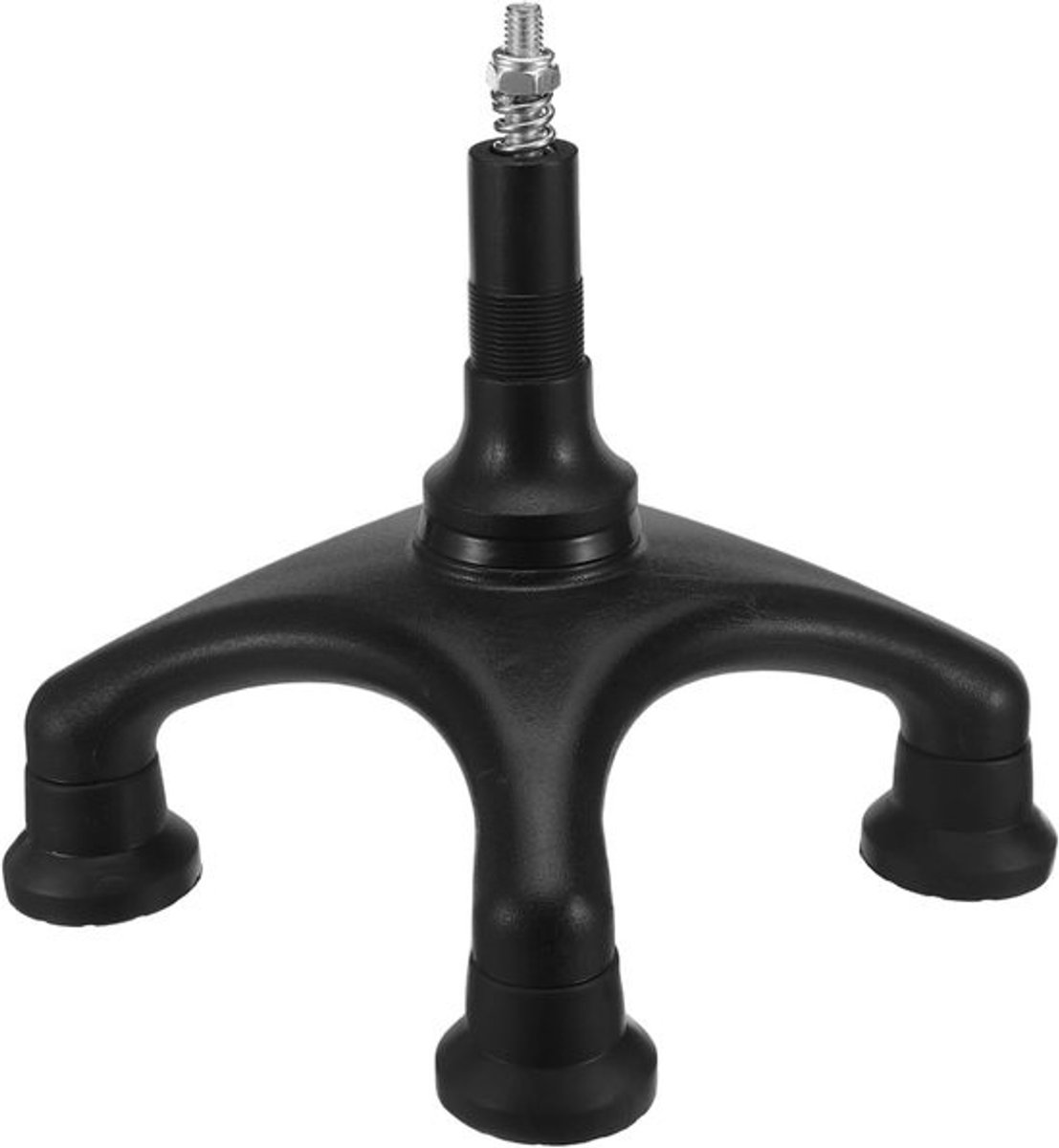 Wandelstok Dop - Vierpotige Stabilisator - Extra Stabiliteit - Antislip Vierpoot Basis - 14 x 12.7 cm - Zwart