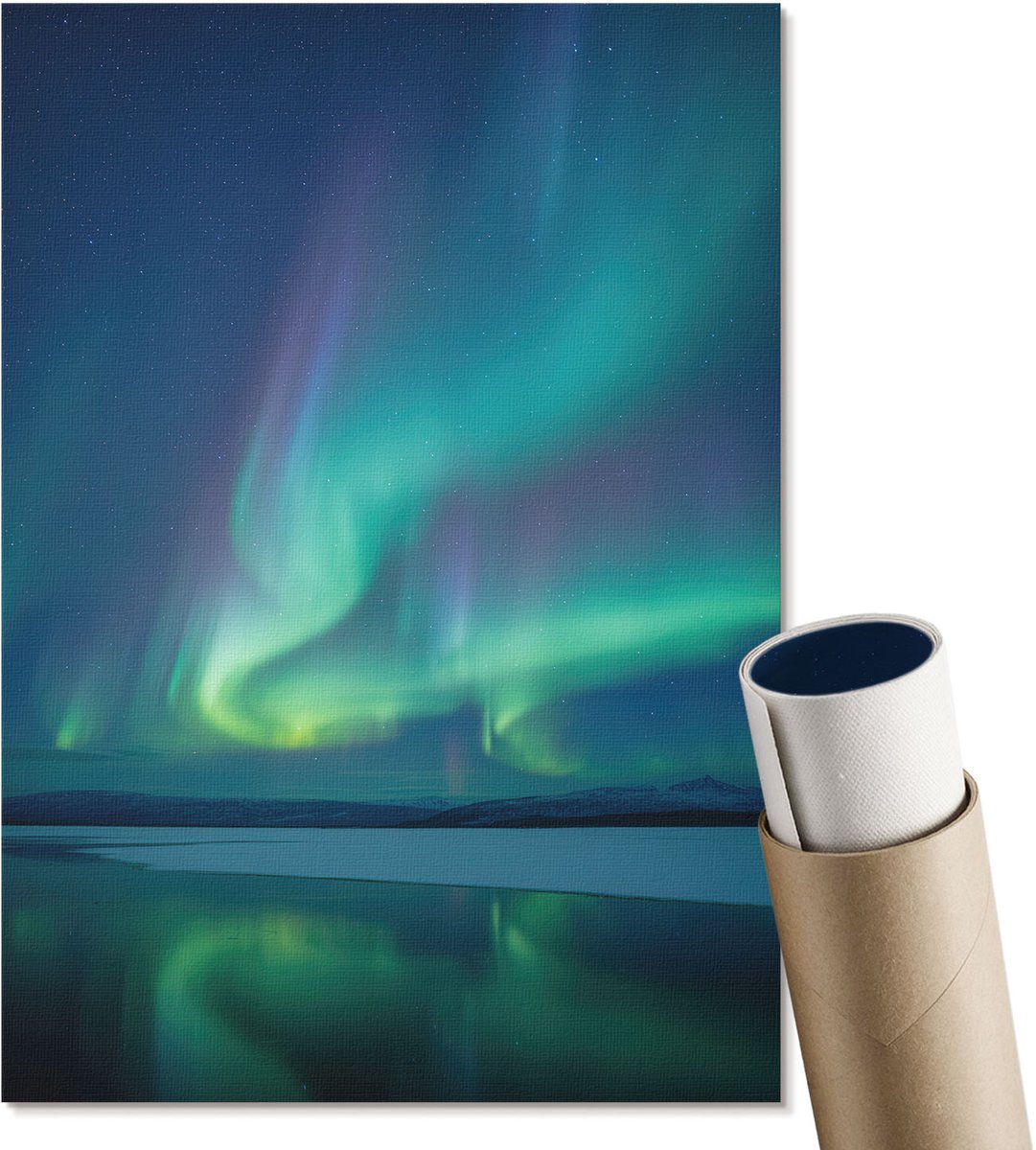 Coloray Polycanvas Poster - Stadszicht, Fotografie - A3 - Zwart-wit Motief - Rechthoek - Decoratieve poster - Woonkamer, Slaapkamer, Kantoor - Modern