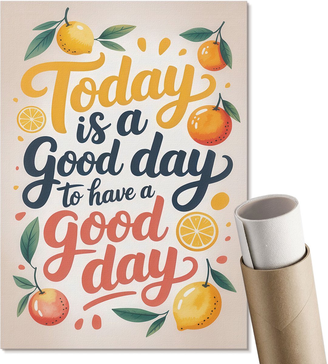 Coloray Polycanvas Wandposter - Vos Met Een Skateboard, Illustratie - A3 - Oranje Motief - Rechthoek - Interieurdecoratie - Woonkamer, Slaapkamer, Kantoor - Popcultuur