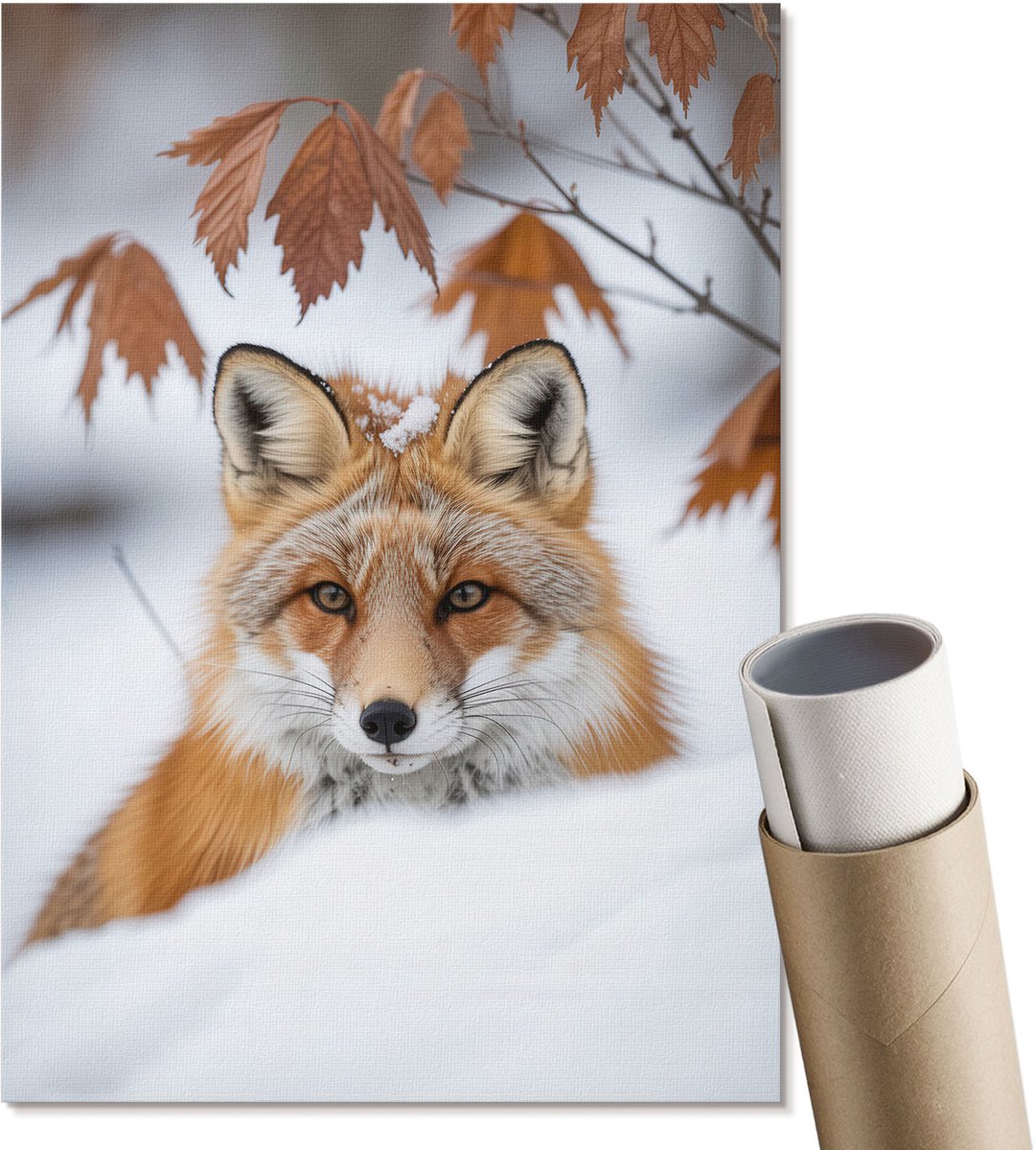 Coloray Canvas Poster Polycanvas - Een Galopperend Paard, Zwart - A3 - Romig Poster - Rechthoek - Decoratieve poster - Kantoor - Klassiek