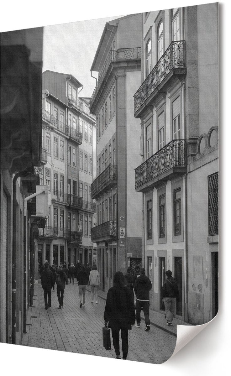 Coloray Polycanvas Wandposter - Sterren 'S Nachts, Zwart - A2 - Zwart Wanddecoratie - Rechthoek - Wandkunstwerk - Slaapkamer - Modern