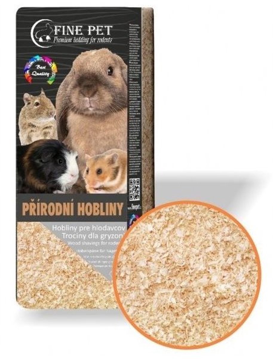FinePet houtkrullen 15 L, natuurlijk geperst