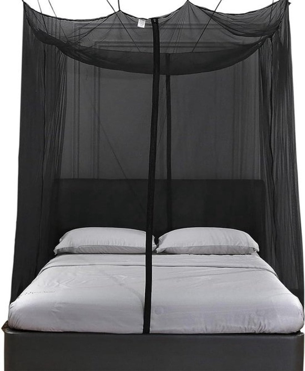 Muggennet Bed Canopy - Hemelbed Draperie - Insecten Buiten Houden - Vier Opening Ontwerp - 80x40x80 inch - Perzik