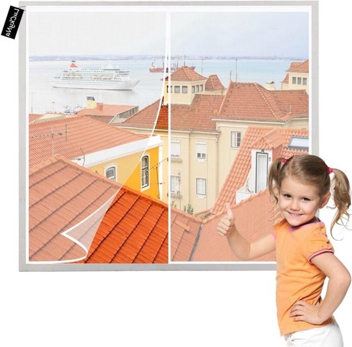 Horren voor deuren - Muggenhor raam - Insecten buiten houden - Magnetische sluiting - 130x240cm - Wit