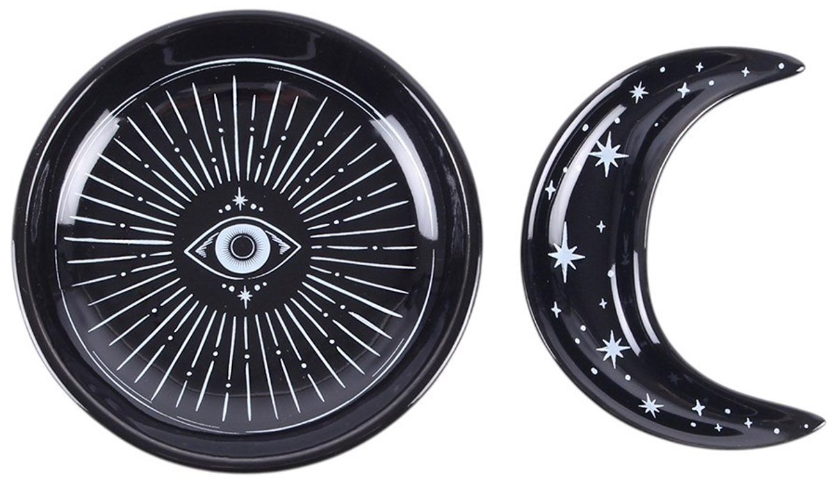 Something Different - Spellbound Sky Stacking Moon Decoratie schaaltje - Zwart/Wit