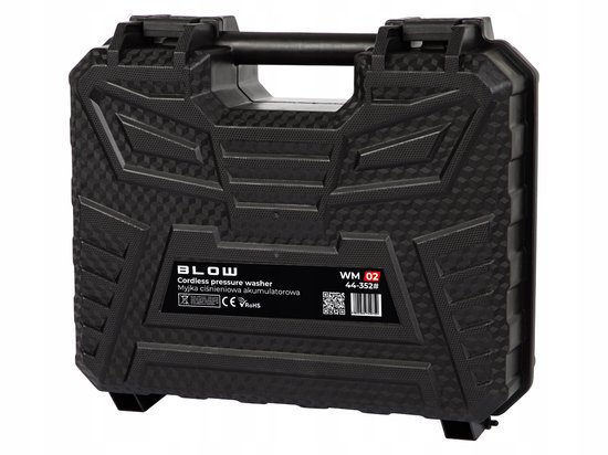 Blow accu-hogedrukreiniger, druk tot 26 bar, vermogen 260 W, slanglengte 5 m, waterfilter, verschillende bedrijfsmodi, 44-352# — afbeelding 3