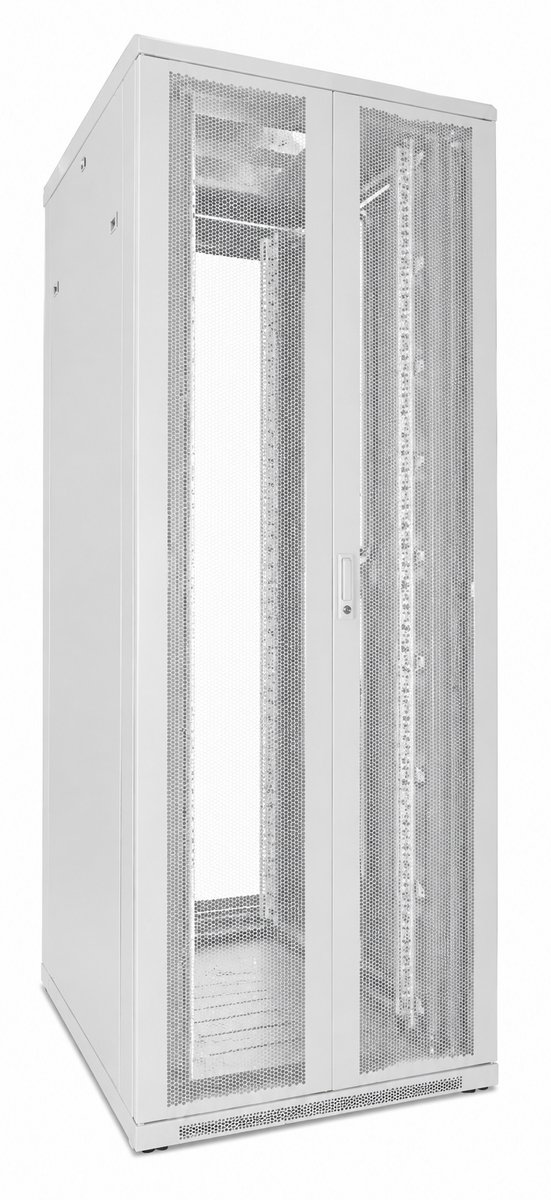 DSIT 47U witte serverkast met dubbele geperforeerde voor- en achterdeuren 800x800x2200mm (BxDxH) - serverbehuizing - serverrack - 19 inch