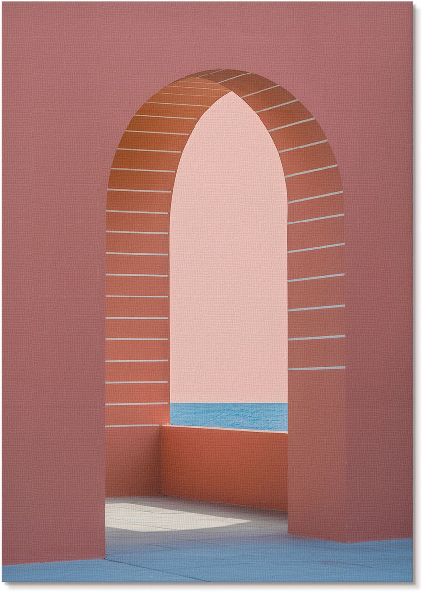 Tulup Polycanvas Wandposter - Contrasterende Ogen, Illustratie - A2 - Zwart-wit Motief - Rechthoek - Canvasposter - Woonkamer, Slaapkamer, Kantoor - Minimalist