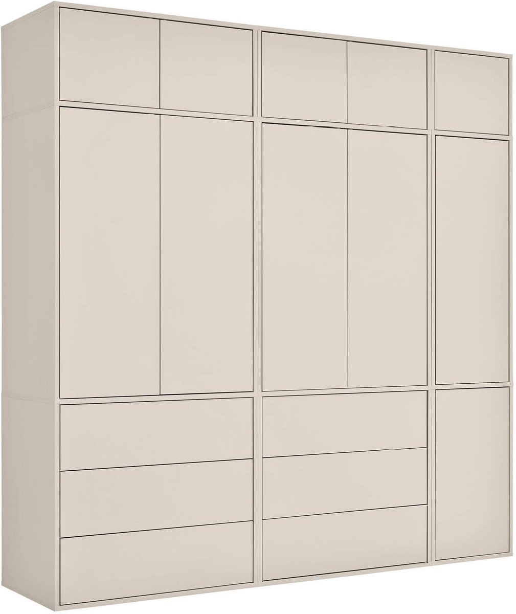 mokebo kledingkast plafondhoog kasjmier 'Robe' (227x235 cm), Made in Germany, garderobekast extra hoog, halkast & kast voor slaapkamer, kinderkamer, inloopkast van hout