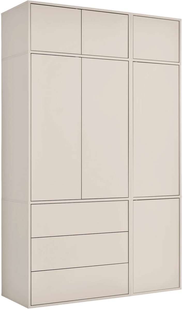 mokebo kledingkast plafondhoog kasjmier 'Robe' (137x235 cm), Made in Germany, garderobekast extra hoog, halkast & kast voor slaapkamer, kinderkamer, inloopkast van hout
