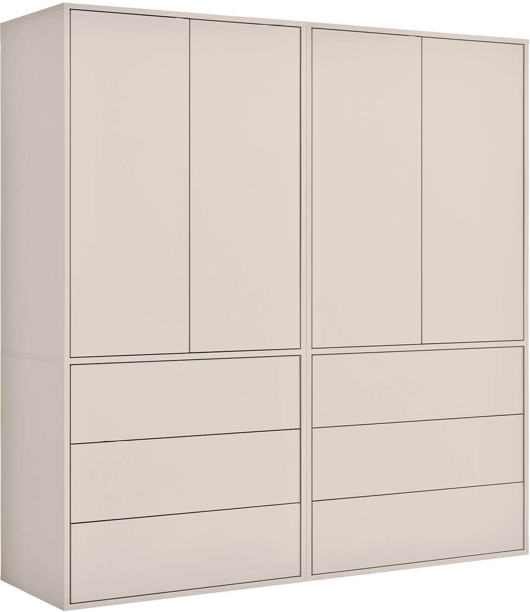 mokebo kledingkast kasjmier 'Robe' (180x197 cm), Made in Germany, brede garderobekast, halkast & kast voor slaapkamer, kinderkamer, inloopkast van hout