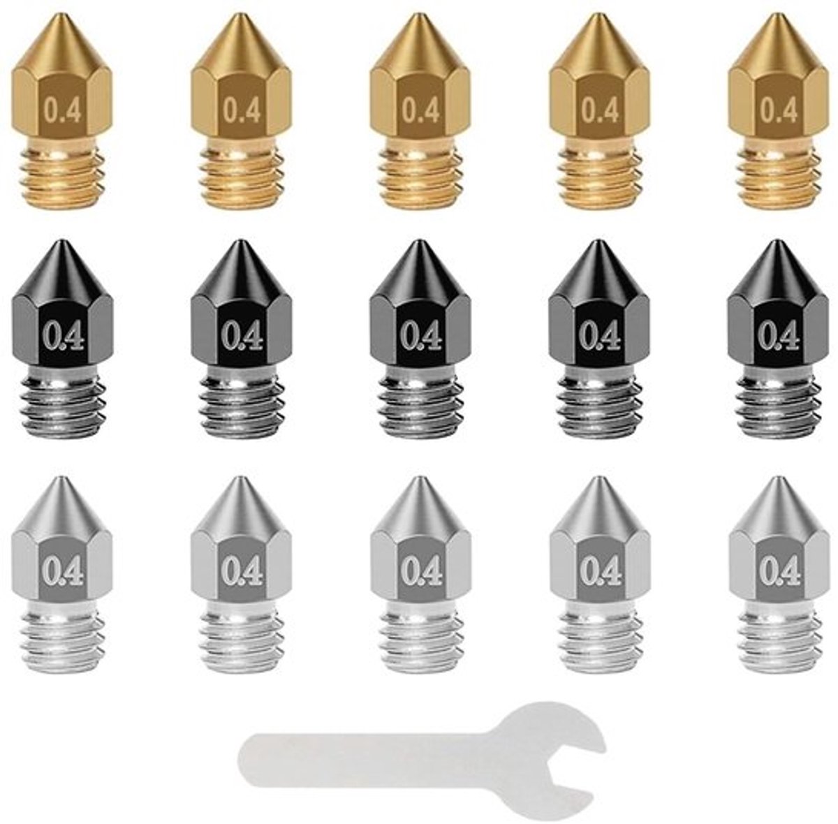 Dailygoods- Sproeiers Set 15 Stuks - Gehard Staal/Messing/Roestvrij