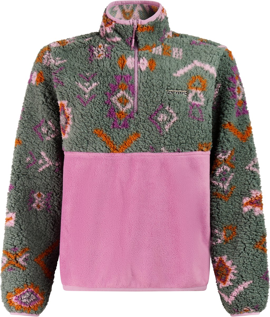 Protest PRTDotty Sweater Dames Trui Fleece 1/4 rits Valerianlilac