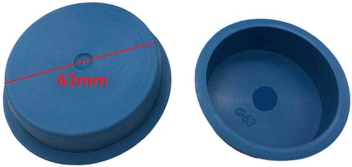 Rubber Blanking Stekkers - Grommet Stekker - Blauw - Waterdicht - Stofdicht - Geschikt voor Staalpijp - ¢63
