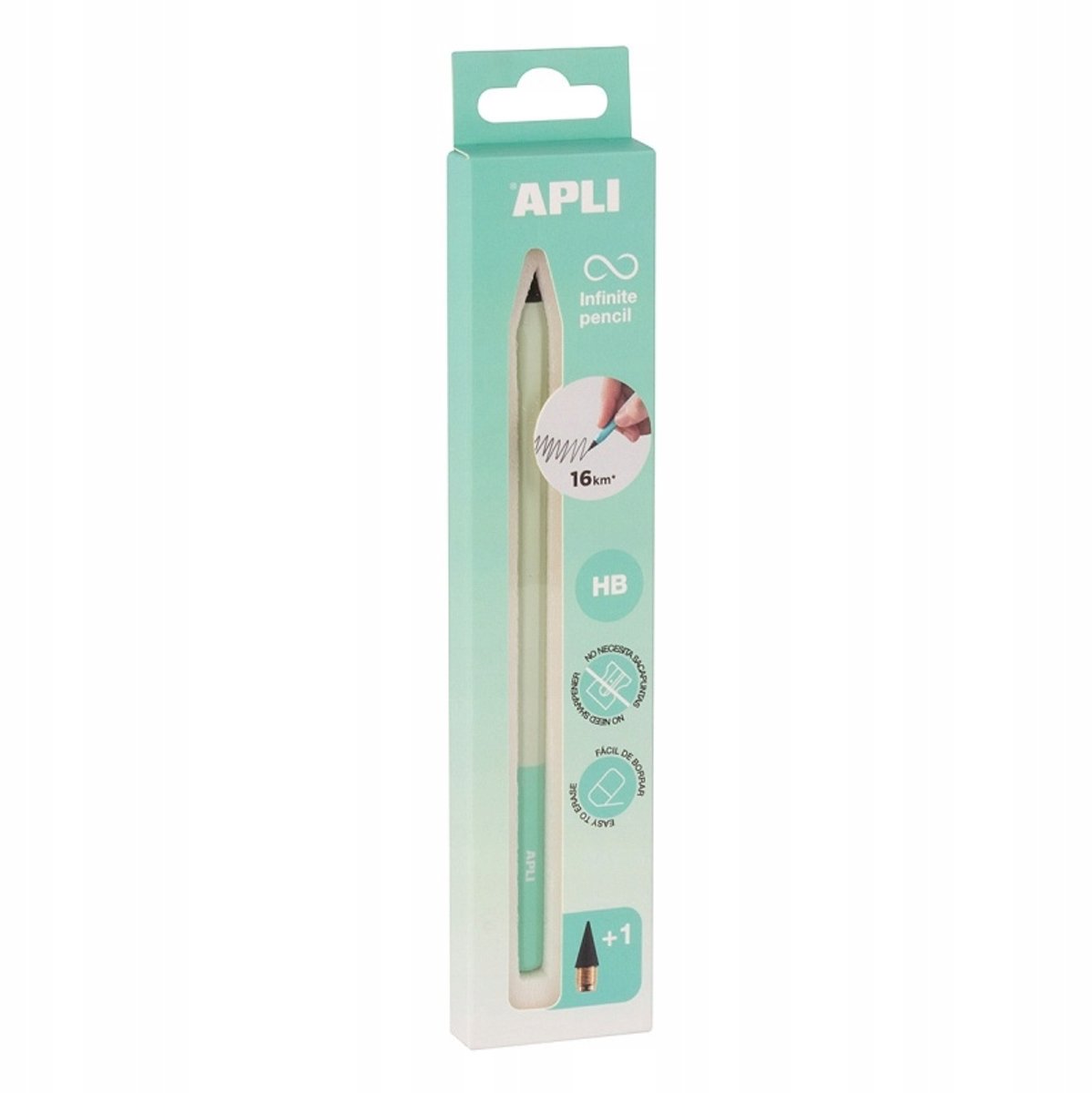 Apli Infinite Nordic Potlood HB Mint - Lange Schrijflengte
