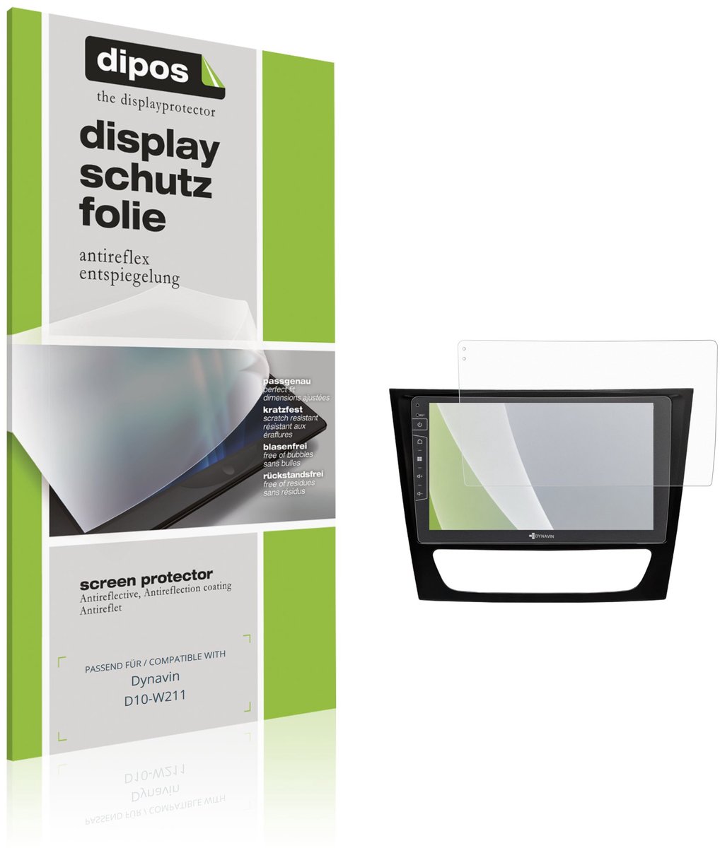 dipos – 2x Matte Beschermfolie geschikt voor Dynavin D10-W211 | Krasbestendige & antireflecterende Screenprotector Ultra-Thin