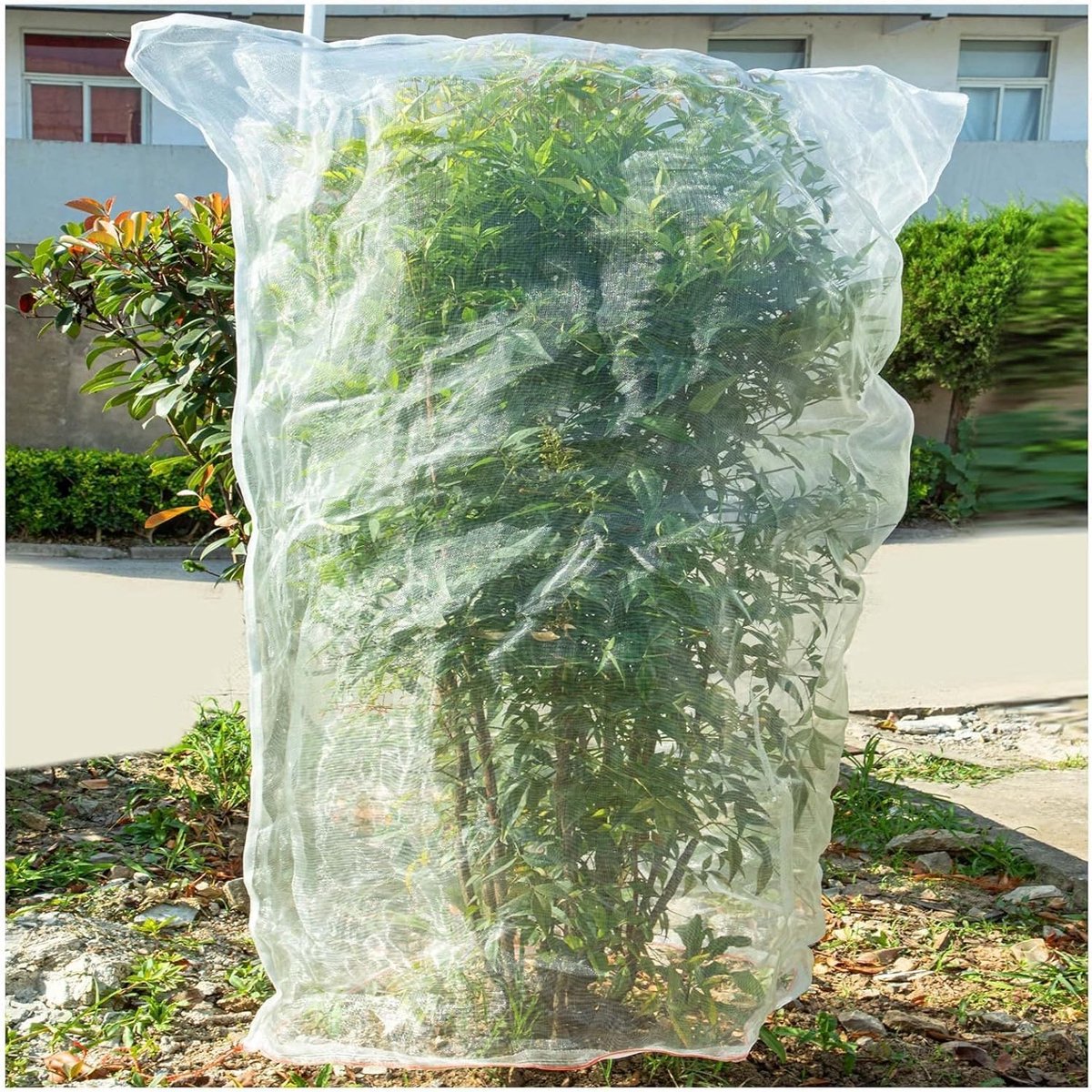 Fijnmazig Beschermnet voor Planten met Trekkoord, 1 x 1.4 m, Insecten- en Vogelsbescherming voor Fruitbomen, Groenten en Tuinplanten