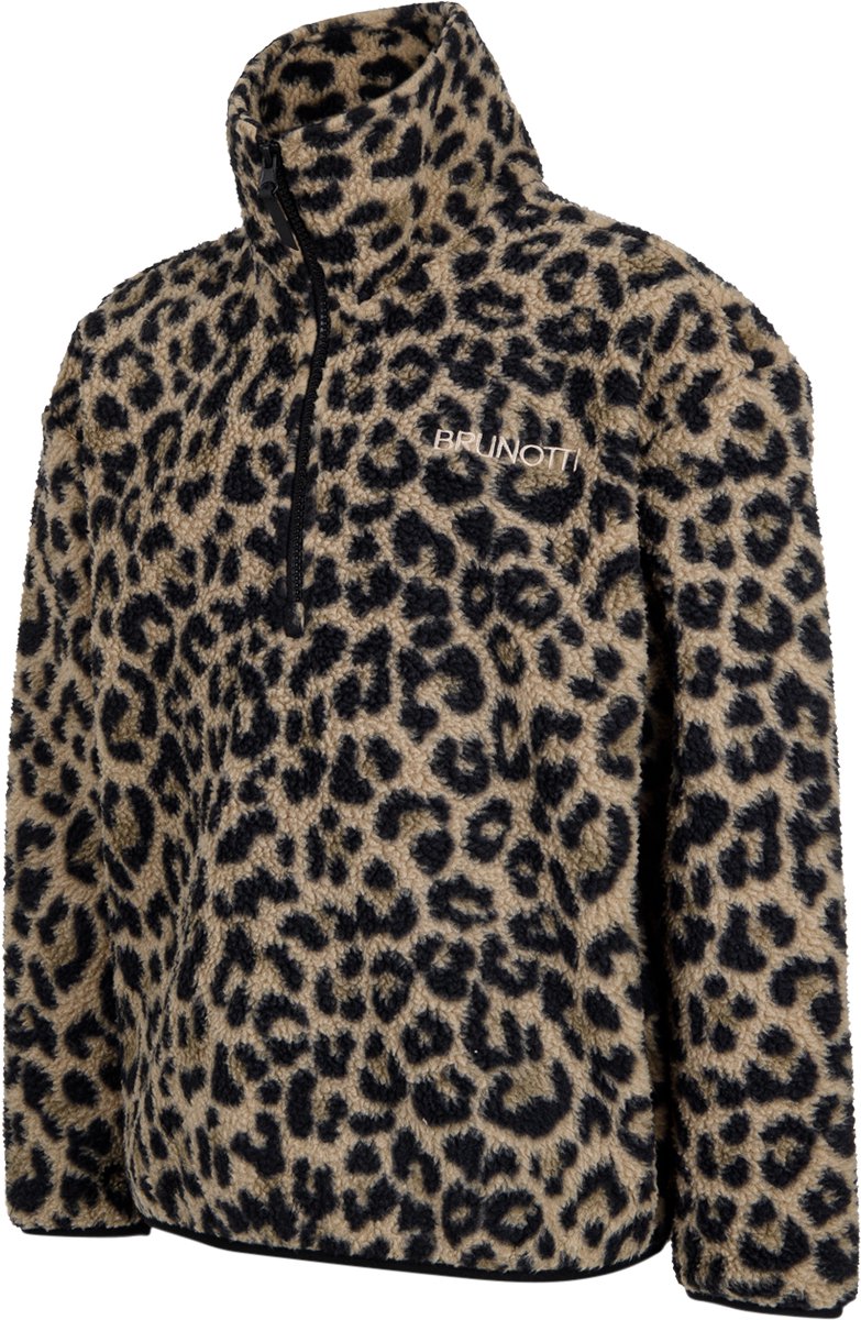Brunotti - Rezany-Print Snow Fleece Meisjes - Black - Fleece Vest - Wintersport Kleding - Basic Fleece - 164