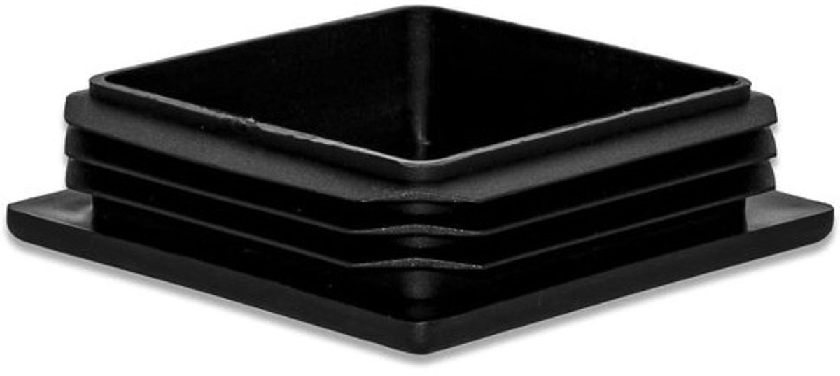 Vierkante Buisdoppen - Eindkappen Stoelpootdoppen - Meubilair Beschermen - Stevige Pasvorm - 120 x 120 mm - Zwart
