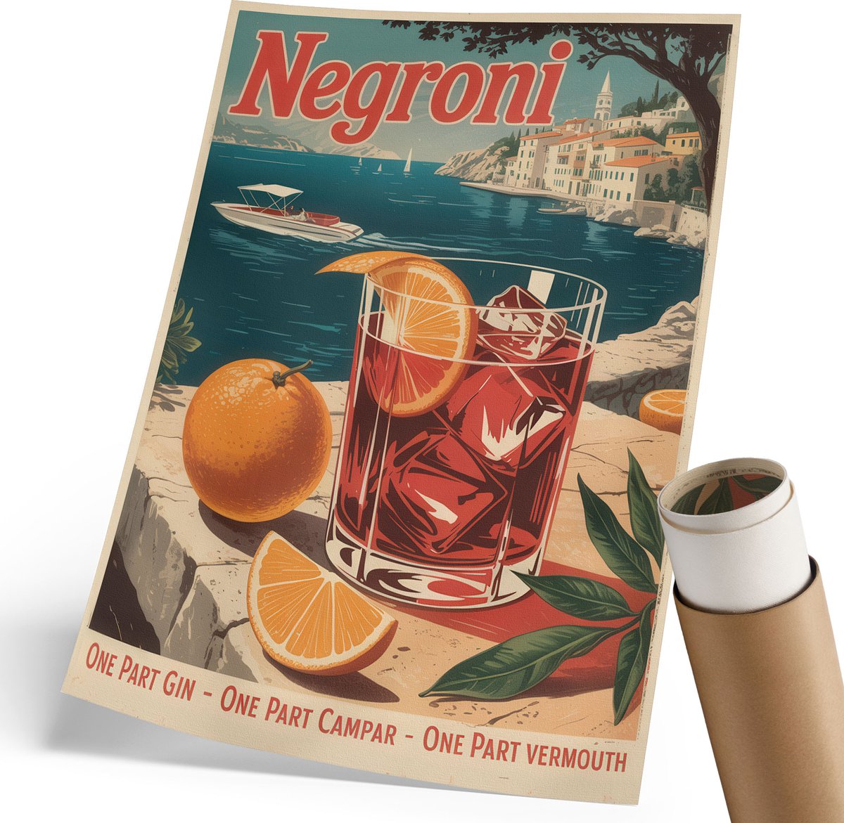 Coloray Polycanvas Poster - Geweien In De Sneeuw, Wit - 420 x 594 mm - Wit Illustratie - Rechthoek - Wandkunstwerk - Woonkamer - Modern