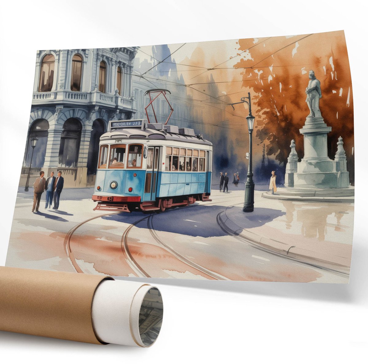 Coloray Polycanvas Wandposter - Een Tafel Met Eten, Schilderen - 594 x 840 mm - Rood Poster - Rechthoek - Interieurdecoratie - Kantoor - Klassiek