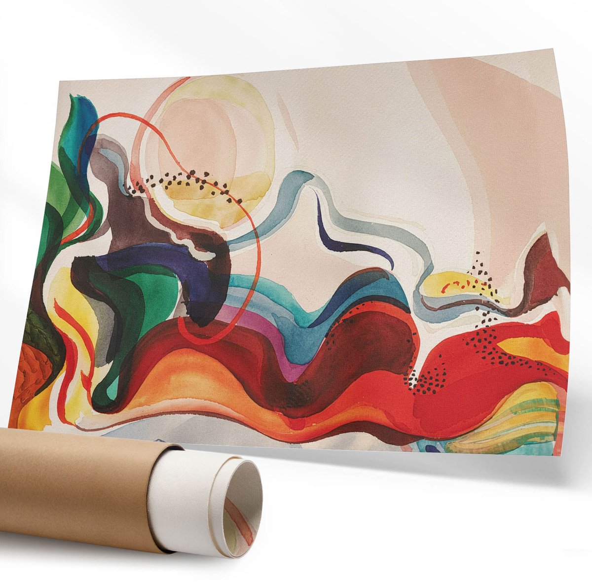 Coloray Polycanvas Wandposter - Zeegezicht, Fotografie - 594 x 840 mm - Groen Design - Rechthoek - Canvasposter - Woonkamer - Modern