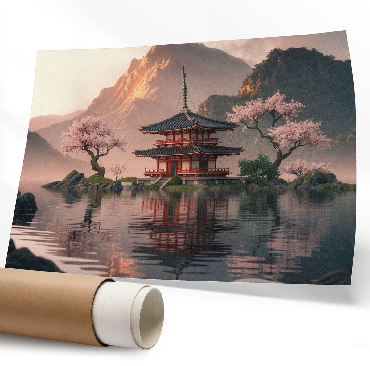 Coloray Polycanvas Wandposter - Kattenminimalisme, Illustratie - 594 x 840 mm - Zwart Patroon - Rechthoek - Interieurdecoratie - Kantoor - Kinder
