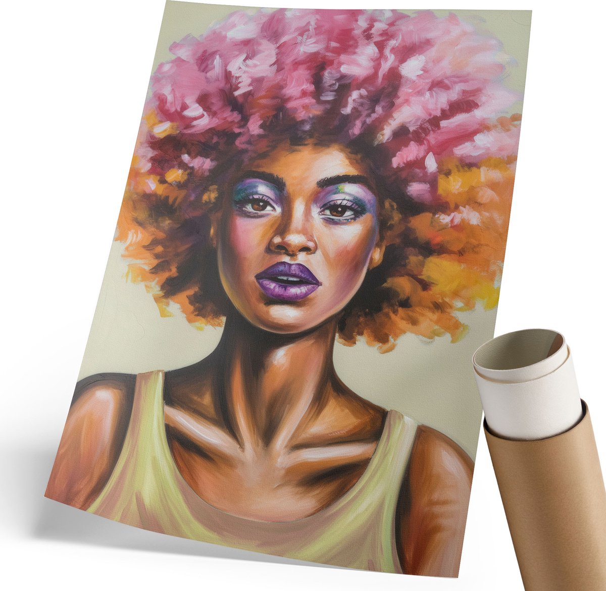 Wallfluent Polycanvas Wandposter - Stadsstraat, Fotografie - 420 x 594 mm - Zwart-wit Wandposter - Rechthoek - Muurkunst - Woonkamer, Slaapkamer, Kantoor - Klassiek