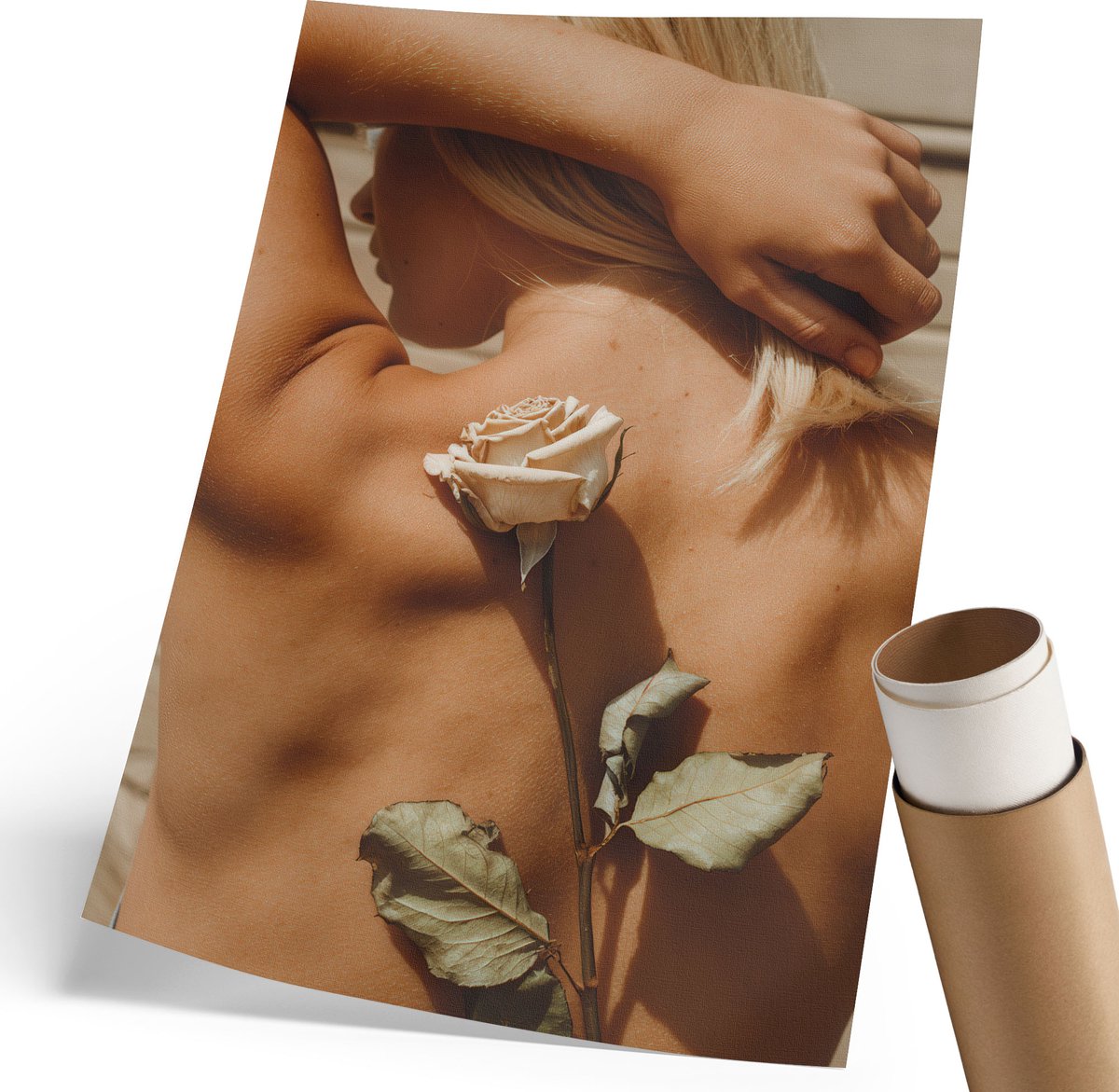 Wallfluent Polycanvas Wandposter - Bergachtig Westen, Fotografie - 420 x 594 mm - Grijs Motief - Rechthoek - Interieurdecoratie - Woonkamer, Slaapkamer, Kantoor - Klassiek