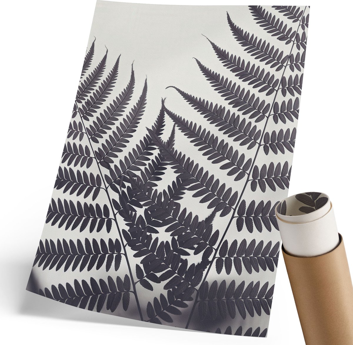 Coloray Polycanvas Wandposter - Varenbladeren, Fotografie - 210 x 297 mm - Zwart Wanddecoratie - Rechthoek - Canvasposter - Woonkamer, Slaapkamer, Kantoor - Modern