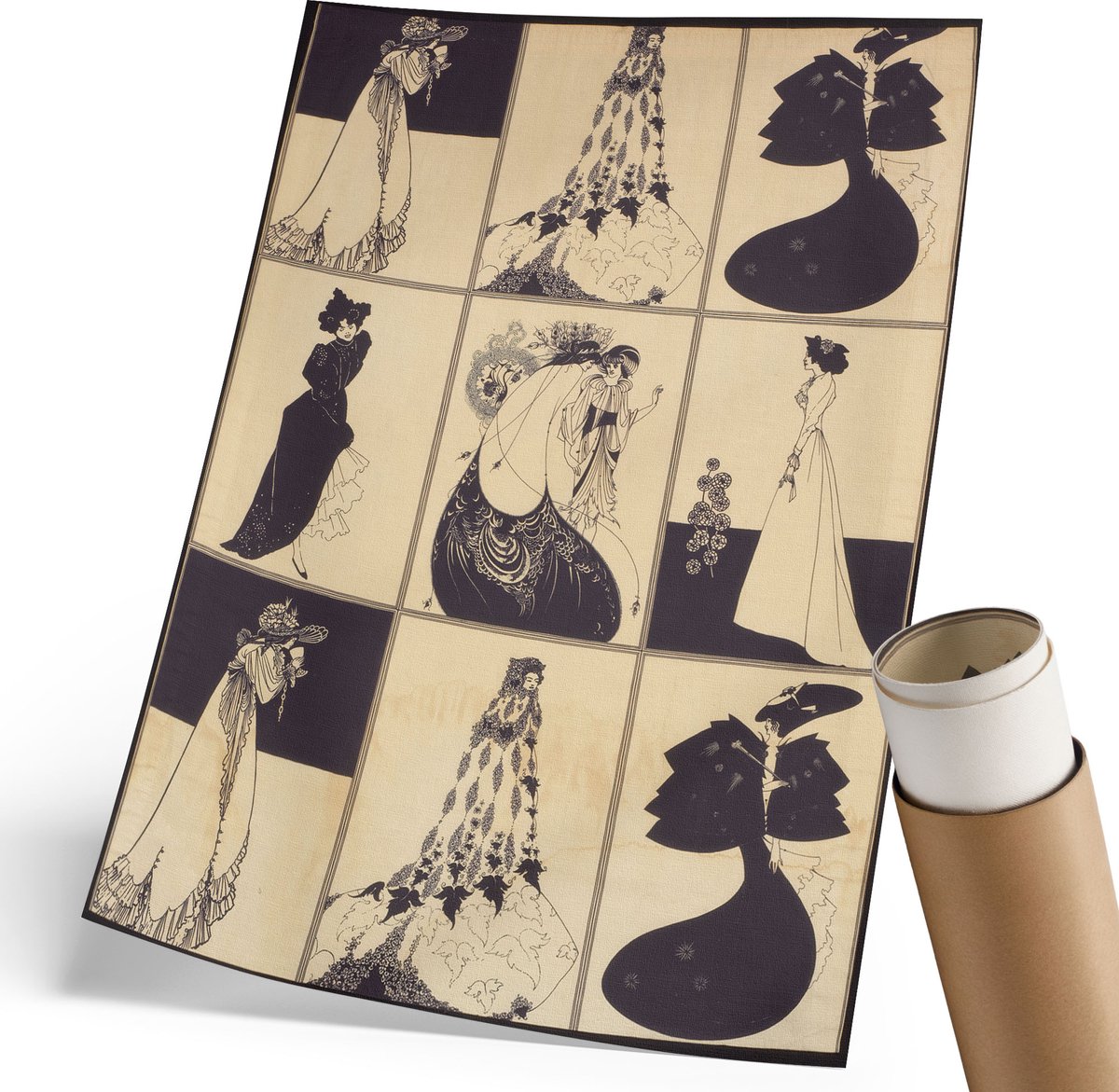 Coloray Polycanvas Poster - Paneel, Schilderen - 210 x 297 mm - Beige Wandposter - Rechthoek - Kunstposter - Woonkamer, Slaapkamer, Kantoor - Klassiek