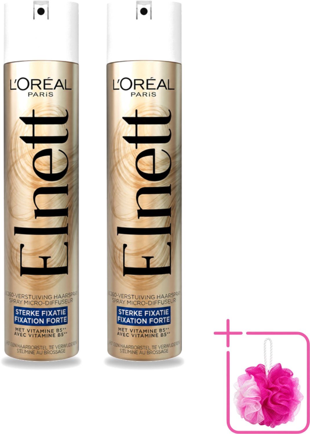 2 x L'Oréal Paris - Elnett Satin - Haarspray - Sterke Fixatie - Satijnzacht Gevoel - 300 ml - Bulkverpakking - Haarspray - Satijnzacht haar