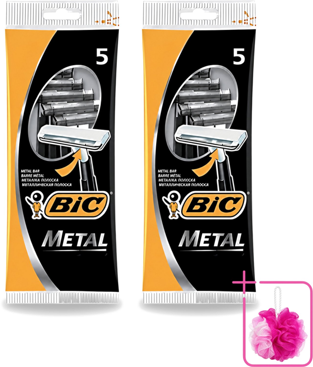 2 x Bic - Scheermesjes - Metaal - Enkel Mesje - Wegwerpmesjes - 5 Scheermesjes - Bulkverpakking - Scheermesje - Wegwerpmesje