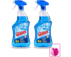 2 x Glassex - Glas & Multi Schoonmaak Spray - Voor Stralend Glas & Vlekken - 750 ml - Bulkverpakking - Schoonmaken - Douchemop - Glas reinigen
