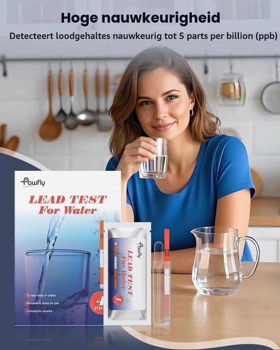 Lead Test Kit voor Drinkwater - 4 Pack, Nauwkeurige Detectie van Lood in Water binnen 10 Minuten, Geschikt voor Stadswater en Putwater, Veiligheid voor Gezondheid — afbeelding 5