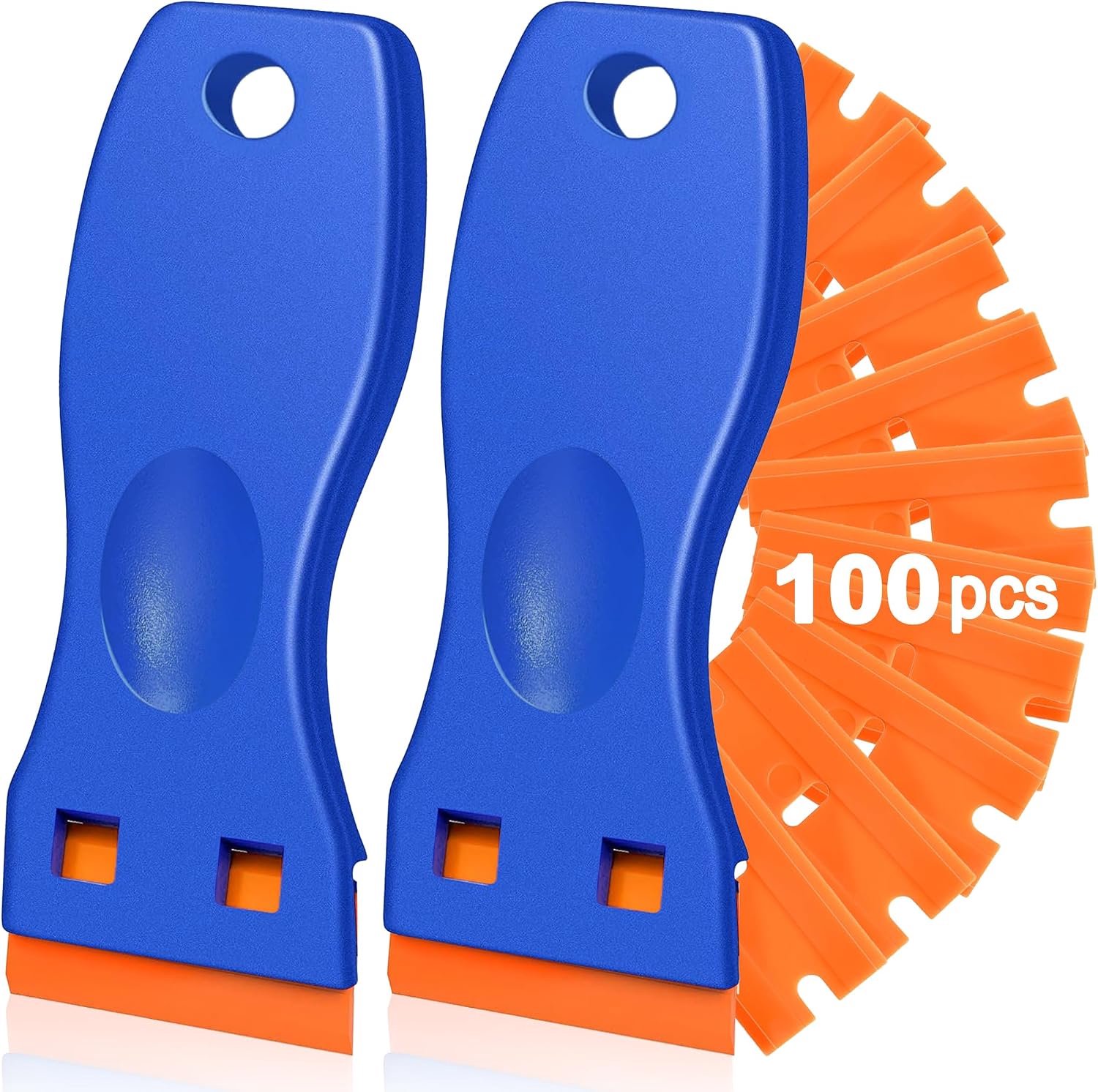 2 Mini Plastic Scraper With 100 Plastic Blades, Plastic Scraper - ShopVlot