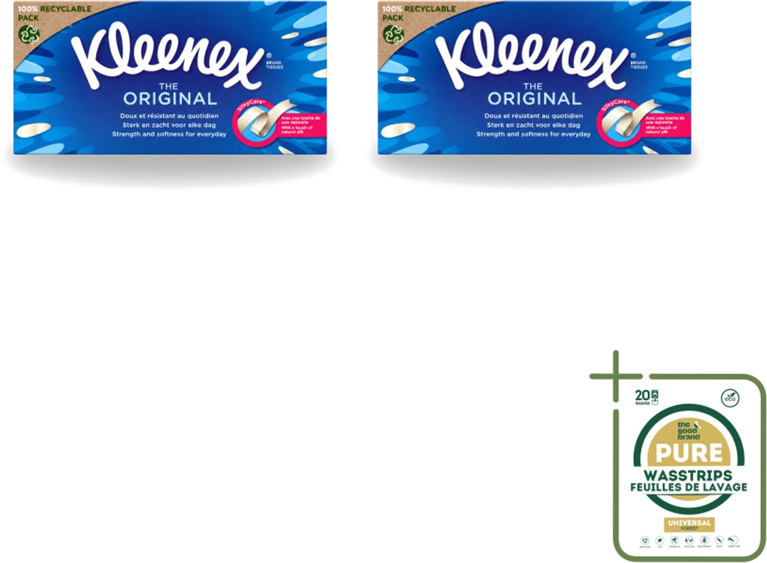 2 x Kleenex - Tissues - The Original - Voor Dagelijks Gebruik - 72 Stuks - Tissues - Neus Snuiten - Zachte Tissues - Sterkte - Gezin