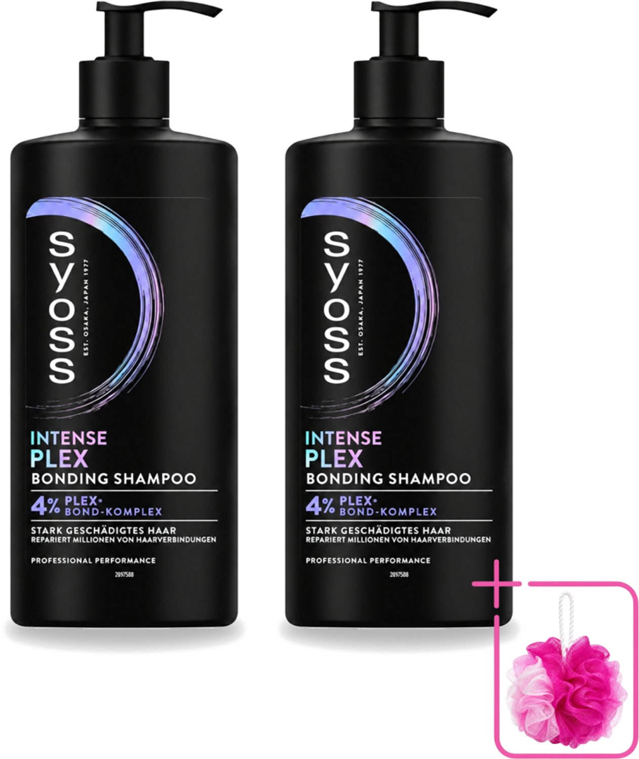 2 x Syoss – Shampoo – Intense Plex – 440 ml - Bulkverpakking - Haarherstel - Douchemop - Haarversterking