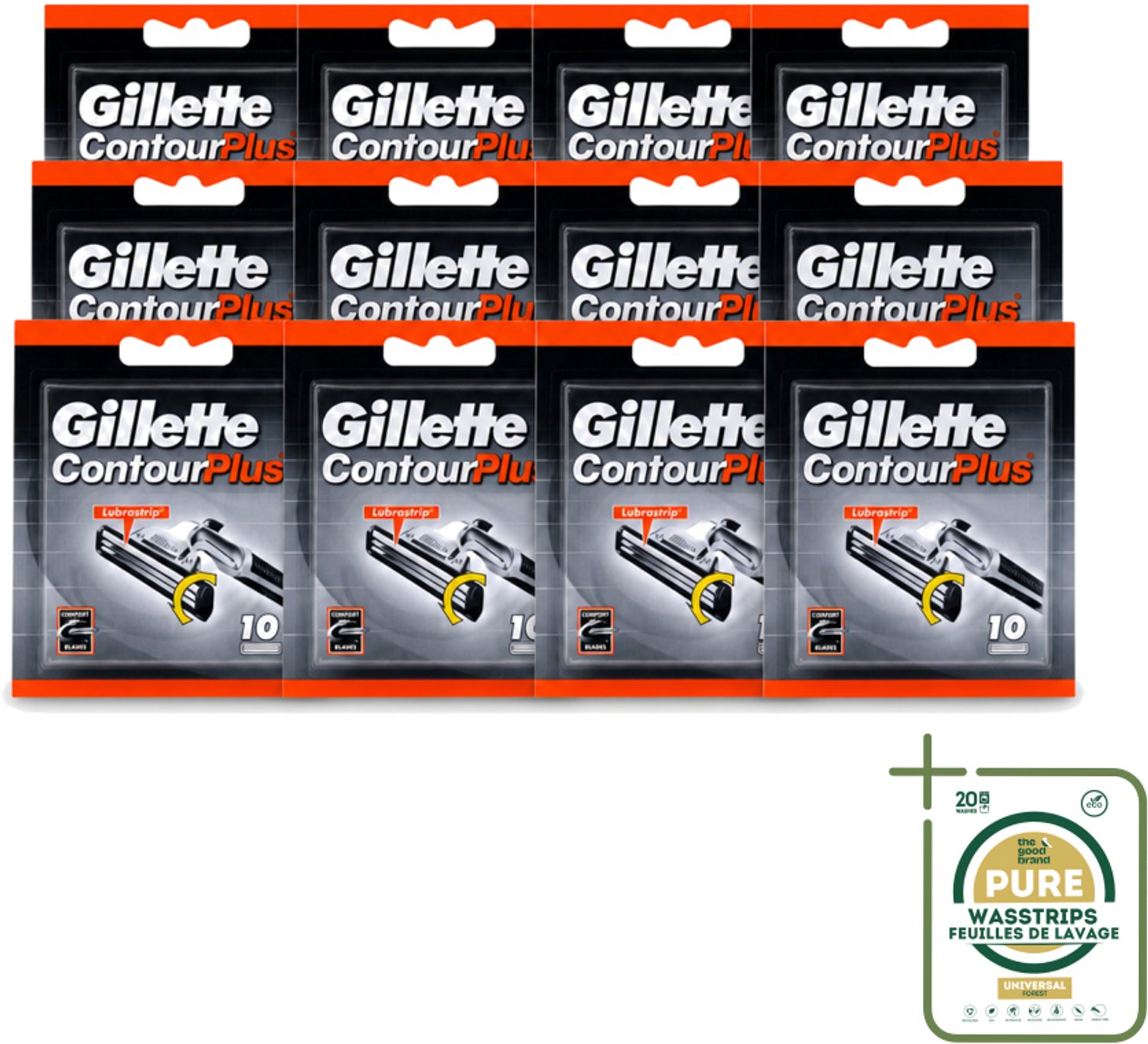 12 x Gillette Contour Plus – Wegwerpscheermesjes – 10 mesjes - Scheermesjes - Scheermes - Scheerbeurt - Huidcomfort - Flexibele Mesjes
