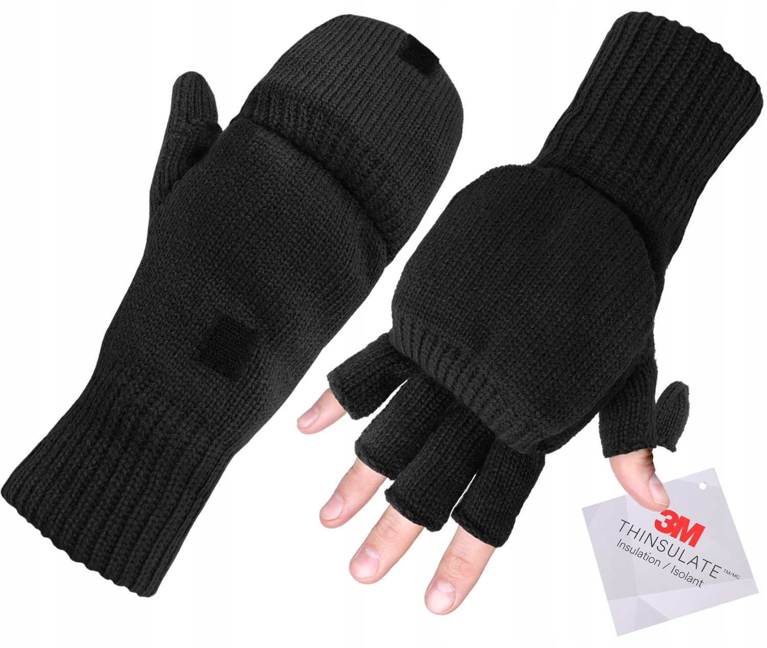 Mil-Tec Winterhandschoenen met Klep - 3M Thinsulate - Zwart L