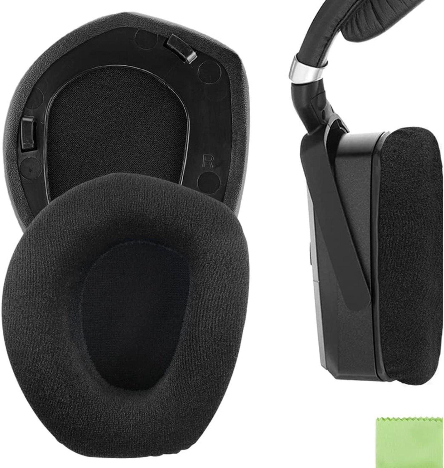 Comfortabele Velour Vervangende Oorkussens voor Sennheiser RS165, RS175, HDR165, RS175, RS185, HDR185, RS195, HDR195 Hoofdtelefoons, Ideaal voor Geluidsisolatie en Langdurig Gebruik