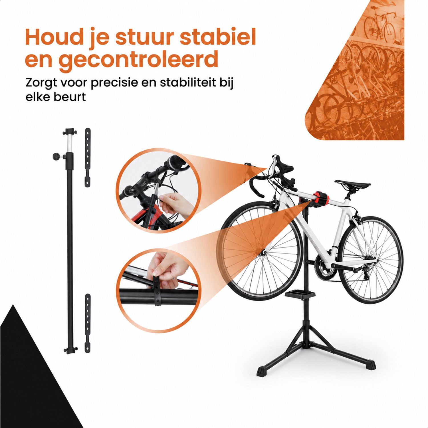 Fiets Montagestandaard - Fiets Reparatiestandaard – Fietsstaander - Fietslift - mountainbike - race fiets - tot 45KG – foto 2