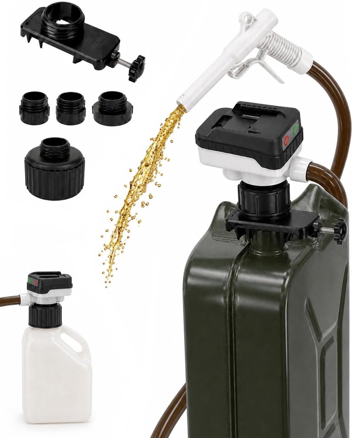 Draadloze Brandstofpomp, 15L/min, Auto-Stop, Diesel/Kerosine