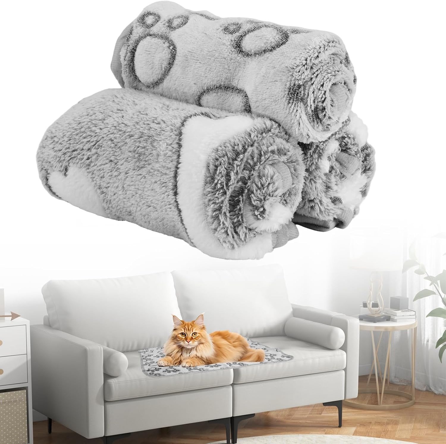 Set van 3 Wasbare Dieren Dekens, Fleece Deken voor Honden, Flanellen Huisdier Dekentje, Perfect voor Comfort en Bescherming