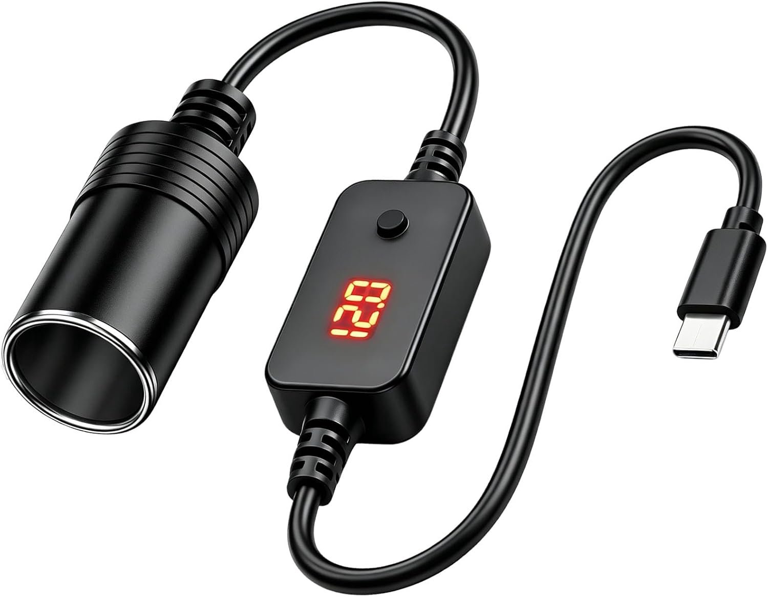 Adapter USB C naar sigarettenaansteker 12 V converter type C stekker