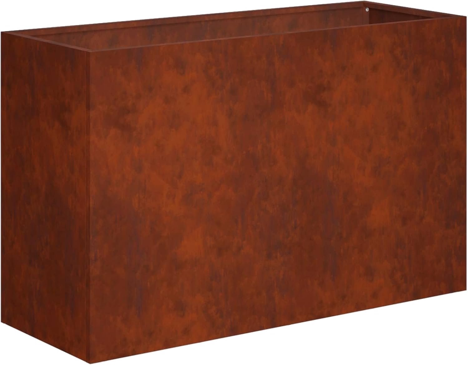 Bloembak voor de tuin, geoxideerd, 80 x 40 x 50 cm, van staal voor